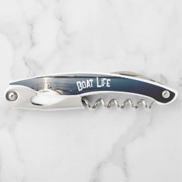 Sun Setting over Lake and Boat ソムリエナイフ