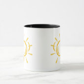 Sun Shine Minimalist Mug | Simple Sun Art マグカップ (中央)