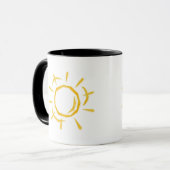 Sun Shine Minimalist Mug | Simple Sun Art マグカップ (正面左)