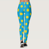 Sun & Sky: Yellow Polka Dot on Azure Leggings レギンス (裏面)