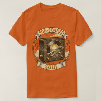 Sun-Soaked Soul - Vintage Radio Sunset Tシャツ