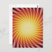 Sun Spiral:抽象芸術アート： ポストカード (正面/裏面)