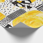 Sun Spirit:黄色と先住民のパターン ラッピングペーパー (角)