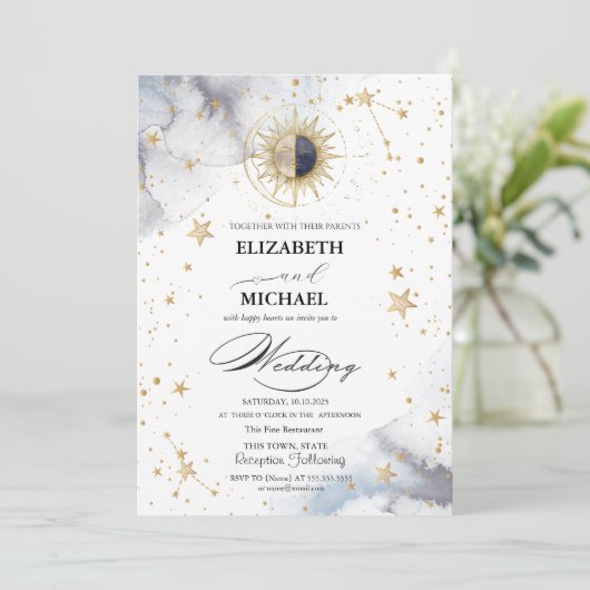 Sun Stars Celestial Wedding 招待状 (スタンド正面)