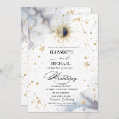 Sun Stars Celestial Wedding 招待状 (正面/裏面)