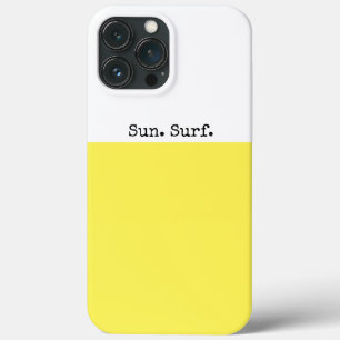 SUN SURFブライトレモンイエローホワイトカラーブロック iPhone 13 PRO MAXケース