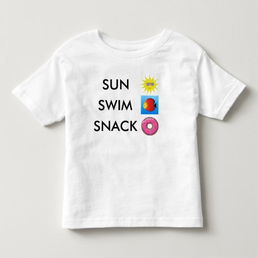 Sun Swim Snack - 子供用Tシャツ トドラーTシャツ (正面)