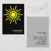 Sun Symbol 02 – 黄色（黒） 名刺 (正面/裏面)