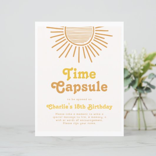 Sun Timeカプセル標識 (スタンド正面)