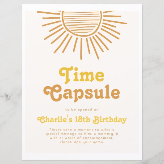 Sun Timeカプセル標識 (正面)