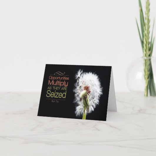 Sun Tzu感動的引用文「機会」 サンキューカード (正面)