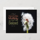 Sun Tzu感動的引用文「機会」 ポストカード (正面/裏面)