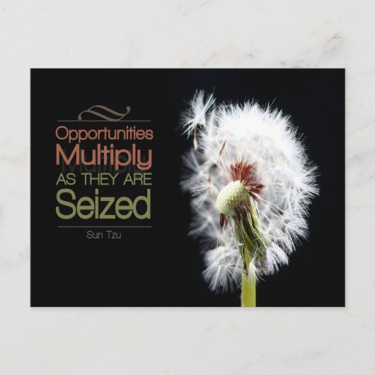 Sun Tzu感動的引用文「機会」 ポストカード (正面)