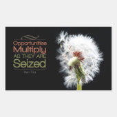 Sun Tzu感動的引用文「機会」 長方形シール (正面)