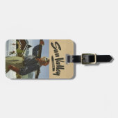 Sun Valleyアイダホのヴィンテージ旅行荷物のラベル ラゲッジタグ (正面横)