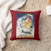 Sun ValleyポスターのSonja Henjeのモンタージュ クッション (ブランケット)