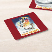 Sun ValleyポスターのSonja Henjeのモンタージュ スクエアペーパーコースター (アングル)