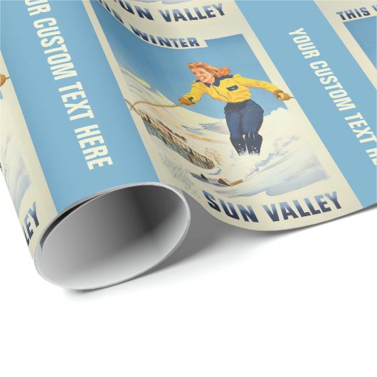 Sun Valley、アイダホのヴィンテージ旅行包装紙 ラッピングペーパー (ロールコーナー)