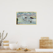 Sun Valley, ID - Sawtooth Mnts.ライディングスキー ポスター (キッチン)