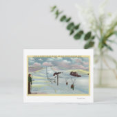 Sun Valley, ID - Sawtooth Mnts.ライディングスキー ポストカード (スタンド正面)