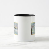 Sun Valley, ID - Sawtooth Mnts.ライディングスキー マグカップ (中央)