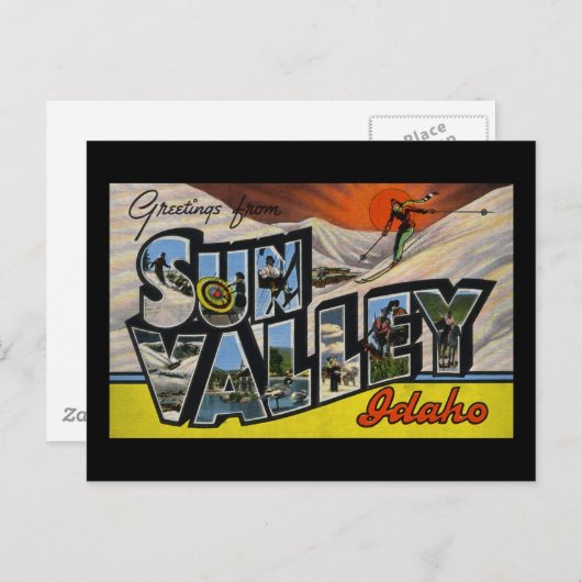 Sun Valley Idahoからの挨拶 ポストカード (正面/裏面)