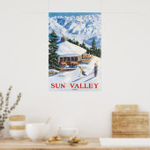 Sun Valley Idaho 1940s Snow Ski Travel Poster ポスター (キッチン)