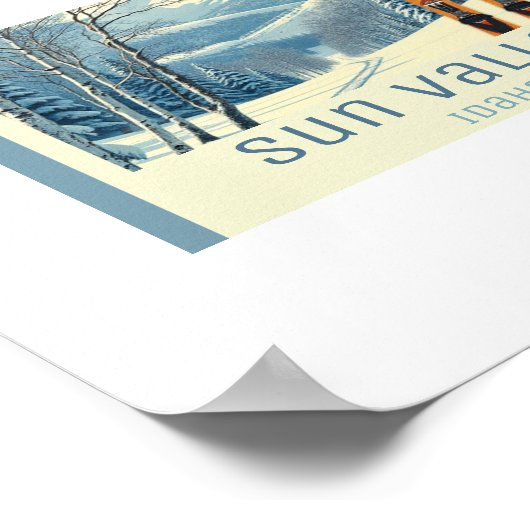 Sun Valley Idaho ski resort  ポスター (角)