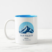 Sun Valley Idaho ski resort souvenir ツートーンマグカップ (左)