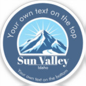 Sun Valley Idaho  usa ski resort  シール (正面)