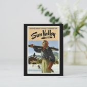 Sun Valley, Idaho, Vintage Travel Poster, ポストカード (スタンド正面)