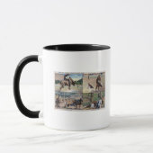 Sun Valley, IDRodeo Bull Doging Scenes マグカップ (左)