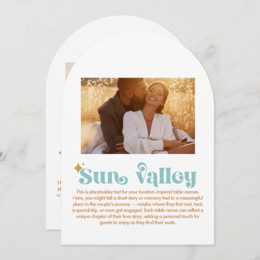 Sun Valley Table Number 招待状 (正面/裏面)