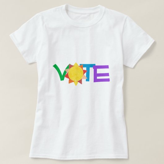 Sun Vote / Fun GOTV / サンで投票しよう Tシャツ (デザイン正面)