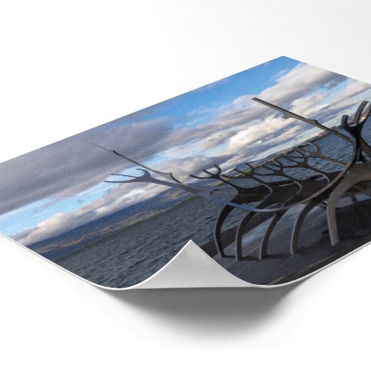 Sun Voyager monument in Reykjavík ポスター (角)