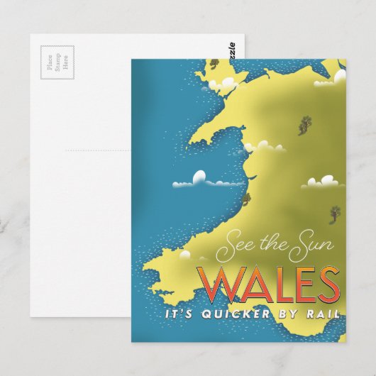 Sun Wales旅行ポスターを参照。 ポストカード (正面/裏面)