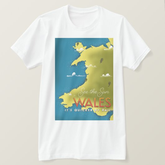 Sun Wales旅行ポスターを参照。 Tシャツ (デザイン正面)