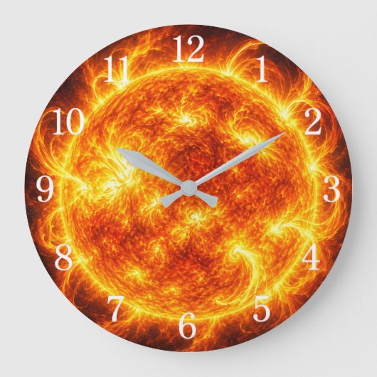 Sun Wall Clock — Space-Inspired Design ラージ壁時計 (正面)