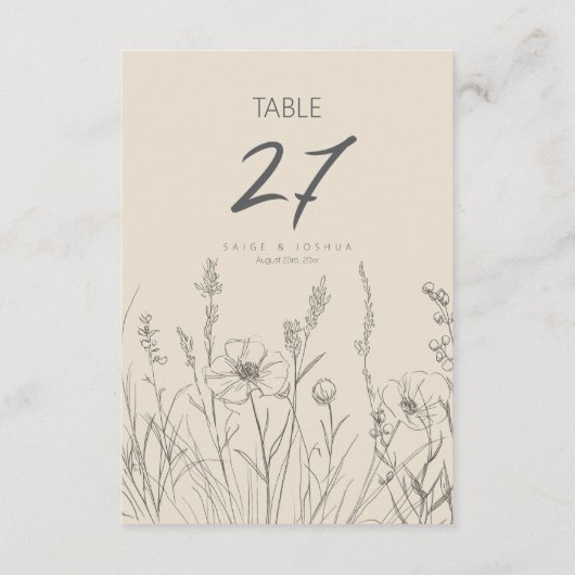 Sun-Washed Garden Border Wedding ID1283 招待状 (裏面)