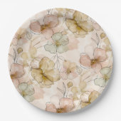 Sun-Washed Garden Floral ID1283 ペーパープレート (正面)