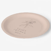 Sun-Washed Garden Motif Wedding Blush ID1283 ペーパープレート (アングル)