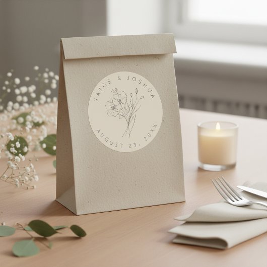 Sun-Washed Garden Wedding ID1283 ラウンドシール