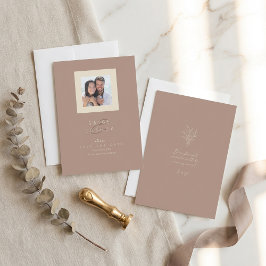 Sun-Washed Garden Wedding Photo Rose Brown ID1283 セーブザデート