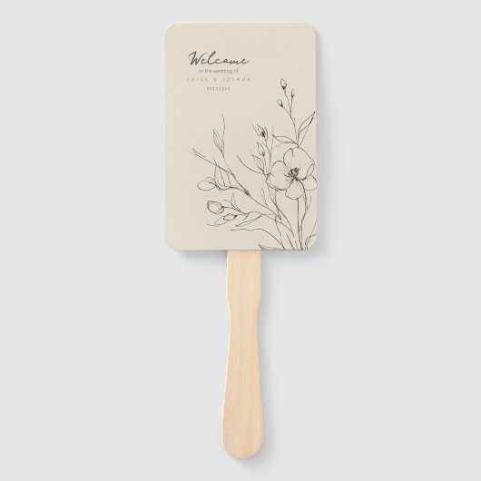 Sun-Washed Garden Wedding Program ID1283 ハンドファン (正面)