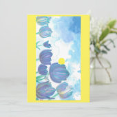 Sun Waterカラーのチューリップ サンキューカード (スタンド正面)