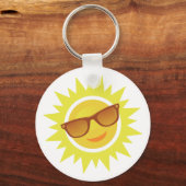 Sun Wearing Sunglasses キーホルダー (正面)