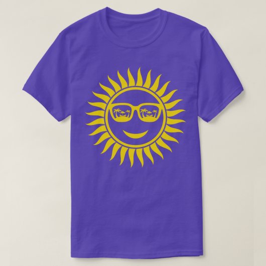 Sun with Summer Sunglasses Tシャツ (デザイン正面)