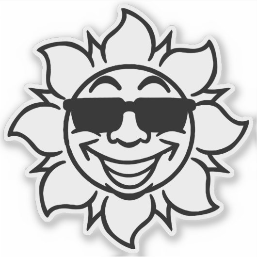 Sun with Sunglasses シール (正面)