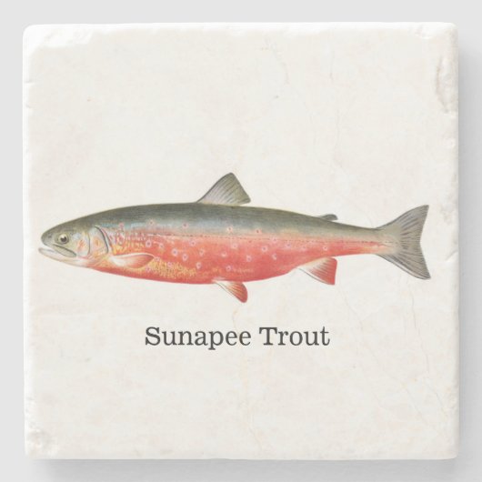 Sunapeeのマスの魚 ストーンコースター (正面)