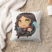 Sunayaの読書チビ(小さくかわいく書いた感じ)の装飾用クッション クッション (ブランケット)